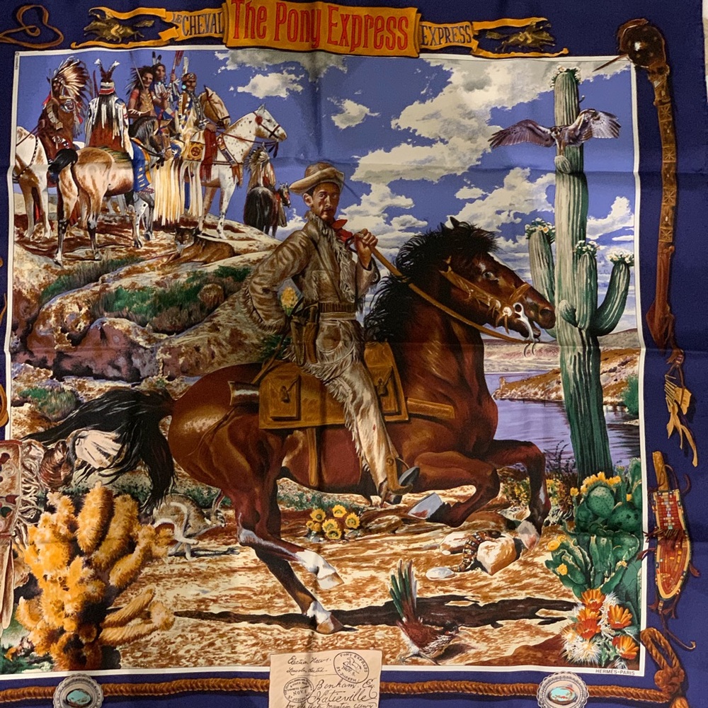 Hermès pony express rare scarf